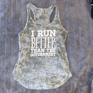 Running graphic tank top